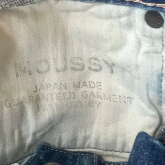Moussy Vintage Women's 100% Cotton Distressed Fray Hem Light Ankle Jeans size 25